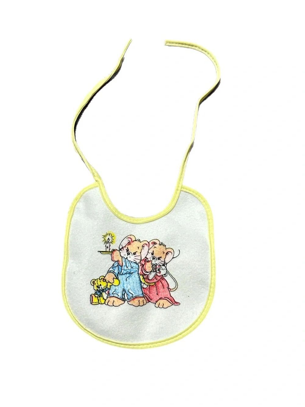 Adorable Vintage Mouse Infant Tie Bib